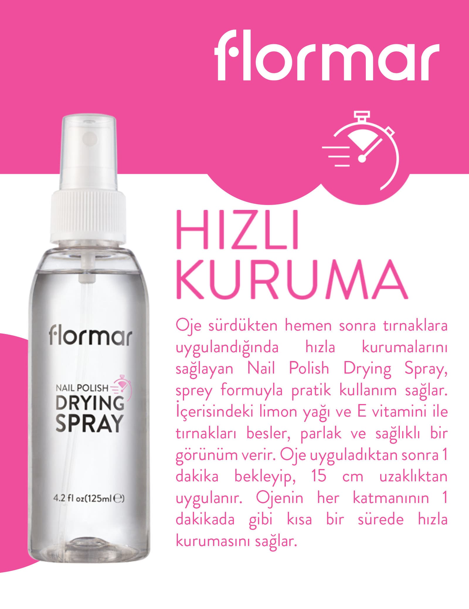 Nail Polish Drying Spray with Vitamin E